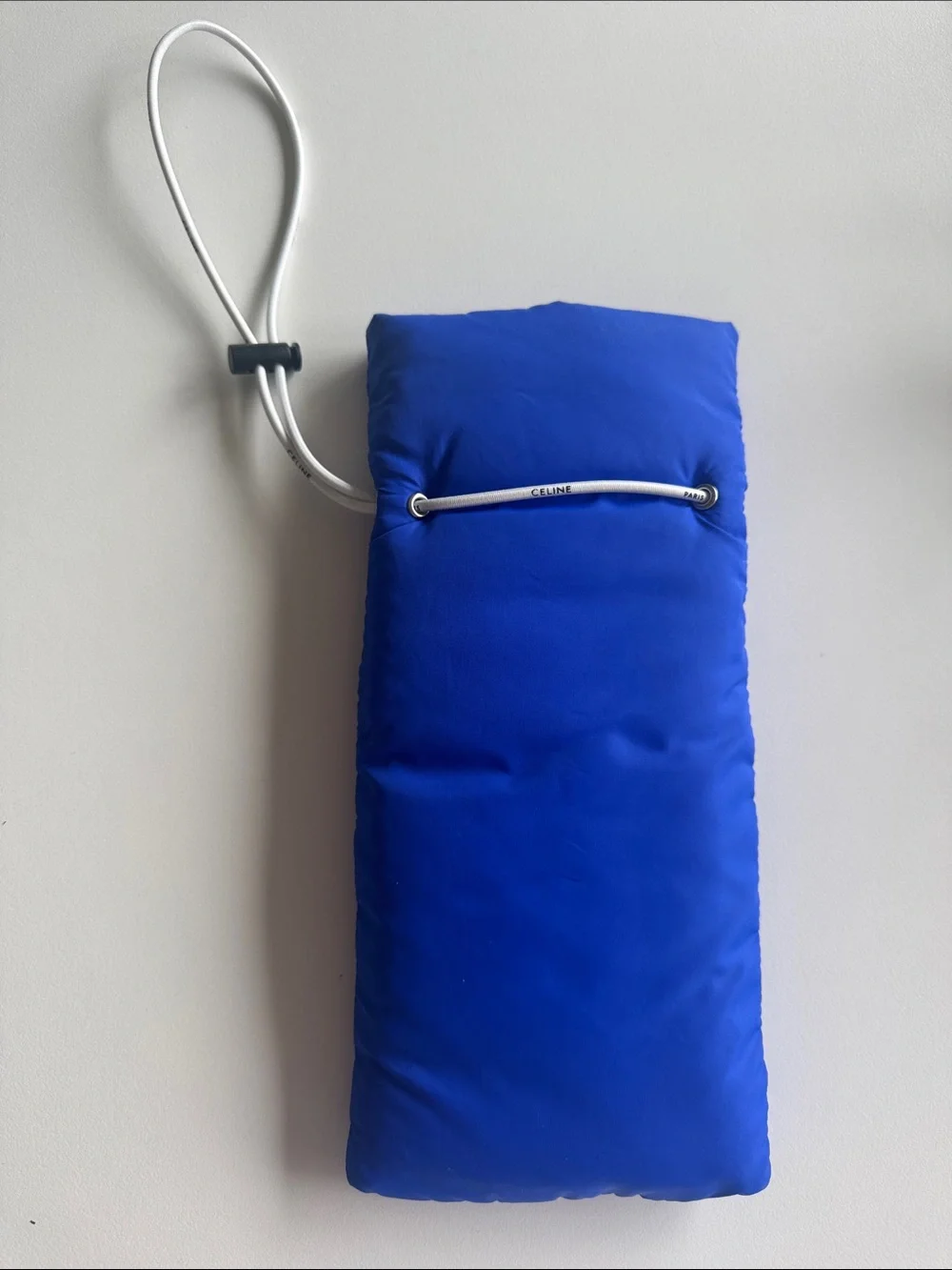 Celine Royal Blue Padded sunglasses Sleeve with White Cord